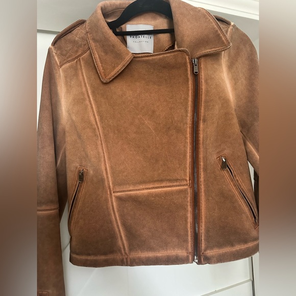 Bagatelle Tan sude feel Jacket size small chest 34” L 22 - Picture 4 of 6